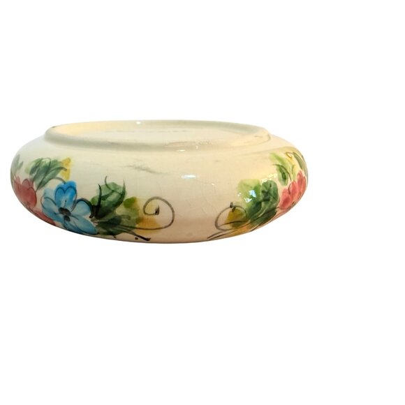 Costa Rican Art Pottery Bowl Geo Floral Motif Trinket Key Dish VTG Chic Decor - Picture 4 of 11